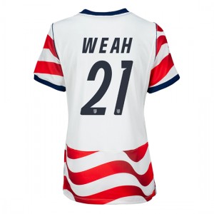 Yhdysvallat Timothy Weah #21 Jalkapallovaatteet Naisten Kotipaita MM-kisat 2026 Lyhythihainen